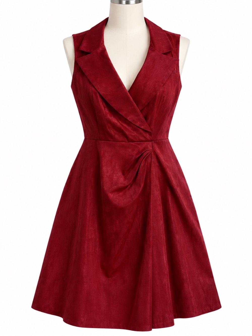 Francesca's Burgundy Faux Suede Blazer Wrap Dress S NWT Holiday Cocktail